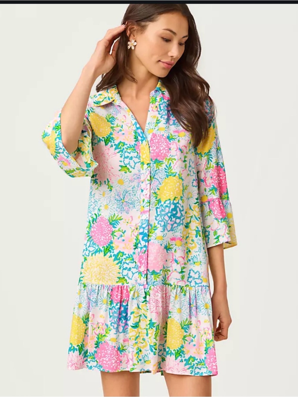 Lilly Pulitzer- Rayanna Tunic Shirtdress (Multi Lilly Garden) - Picture 7 of 7